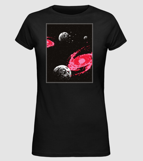 Cosmos Spațiu model negru pe tricou