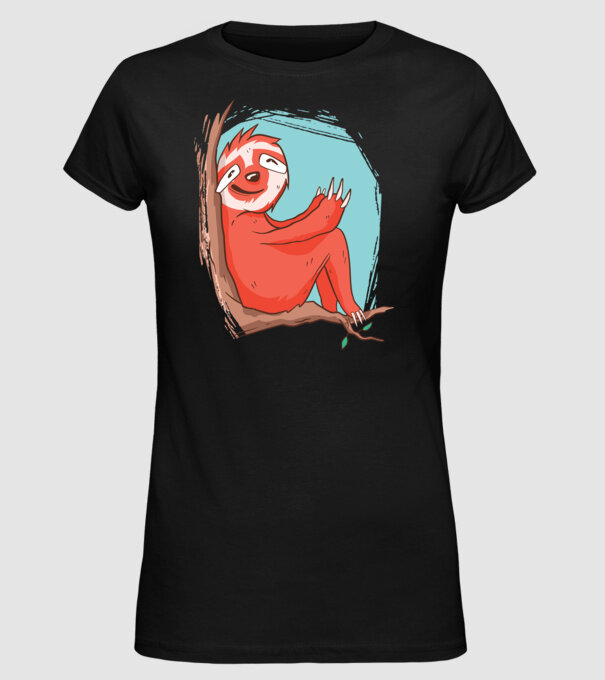 Leneș model negru pe tricou