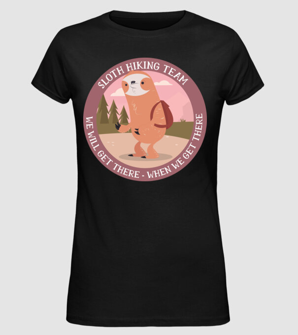 Leneș drumeție - Vom ajunge, atunci când vom ajunge model negru pe tricou