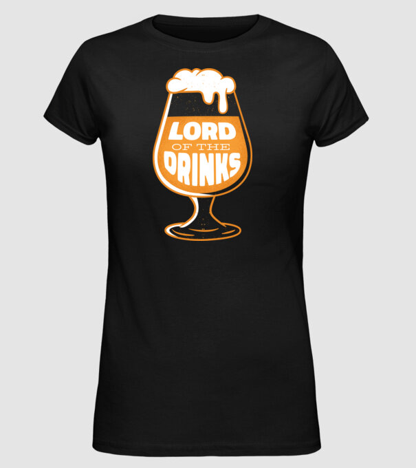 Lord of the Drinks Bere model negru pe tricou