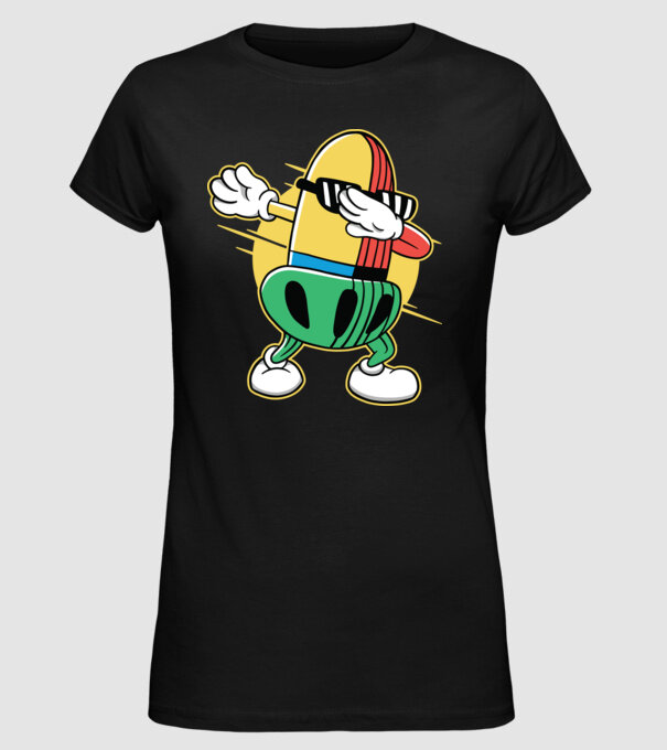 Ghindă DAB cărți de joc maghiare model negru pe tricou