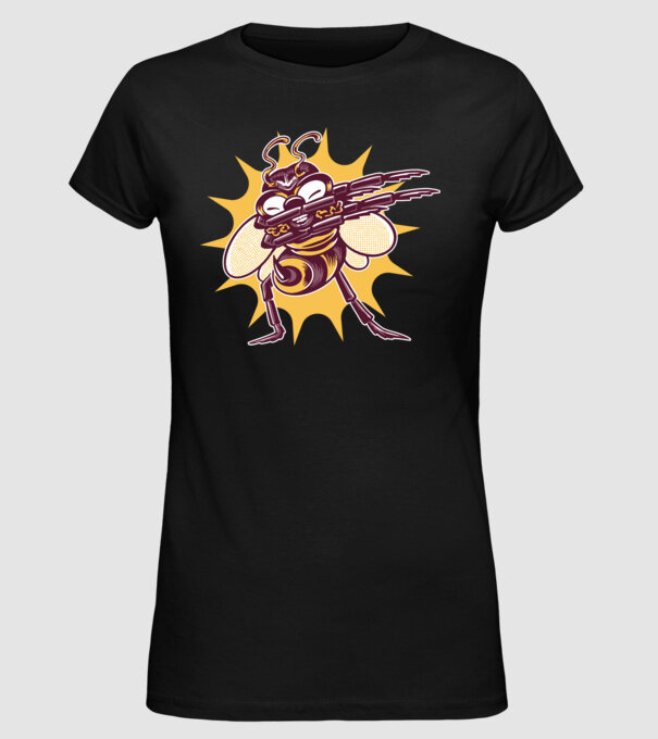 Albină DAB model negru pe tricou