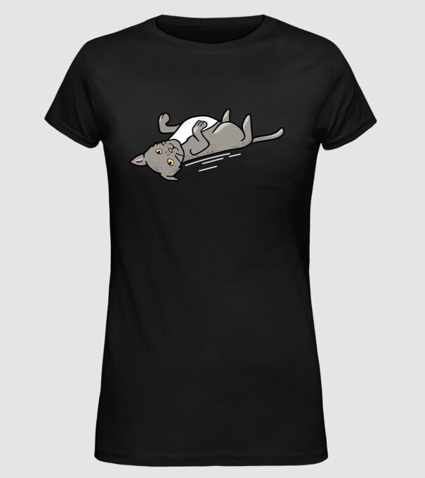 Pisică Cool model negru pe tricou