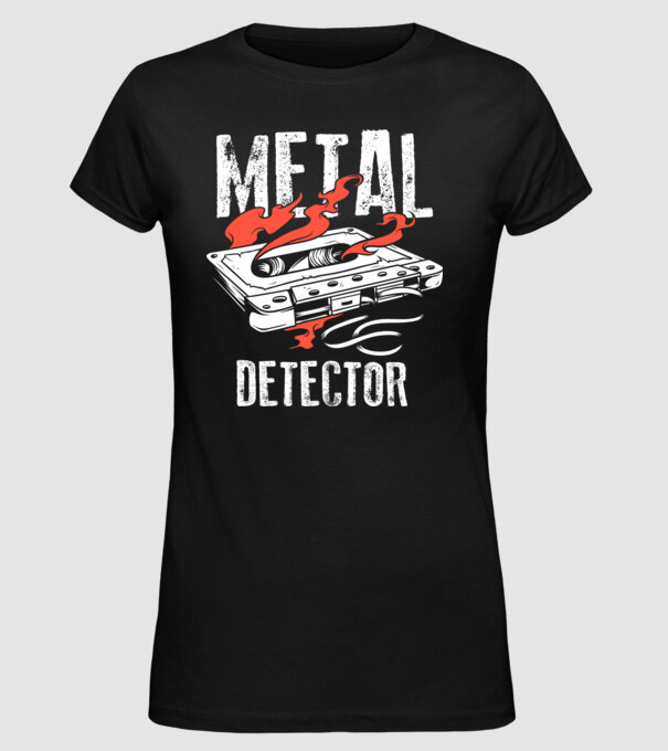 Detector de metale Casetă model negru pe tricou