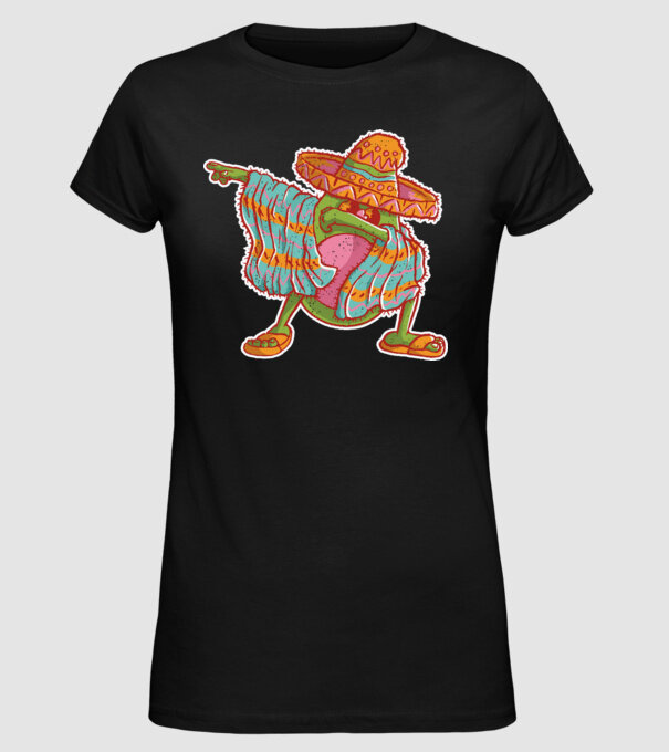 Avocado mexican DAB model negru pe tricou