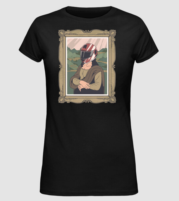 Mona Lisa Concurent model negru pe tricou