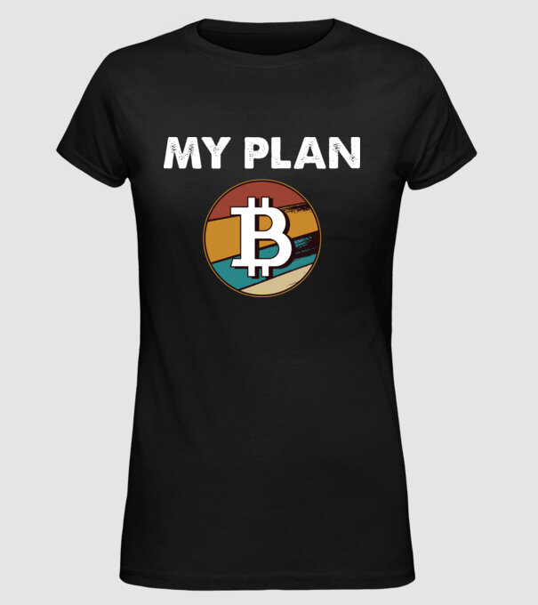My plan B - Bitcoin model negru pe tricou