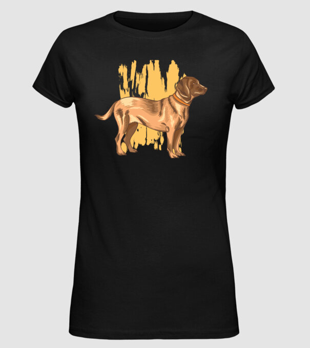 Câine de vânătoare german model negru pe tricou