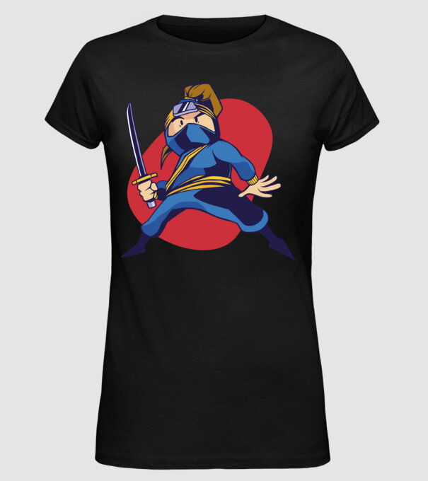 Copil Ninja model negru pe tricou
