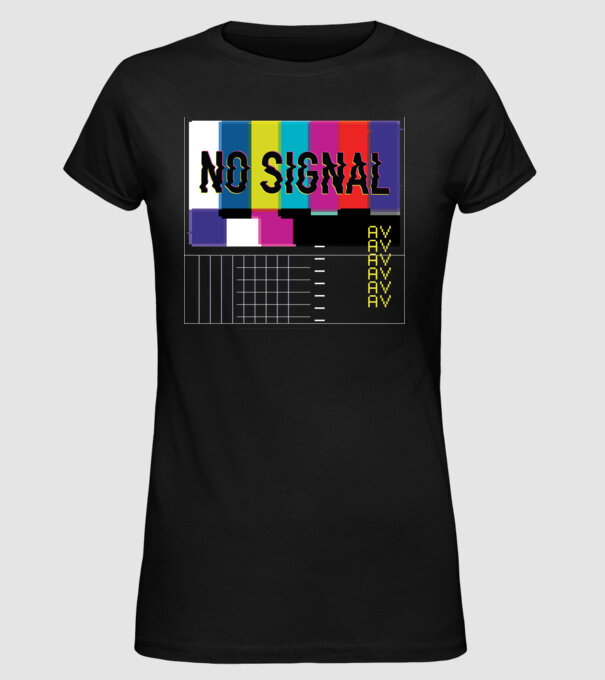 No Signal TV Eroare de transmisie model negru pe tricou
