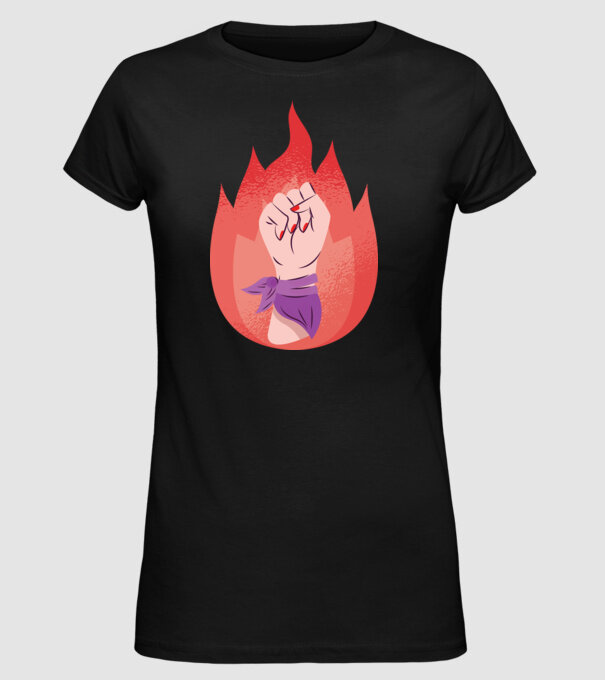Egalitatea femeilor Ziua femeii model negru pe tricou
