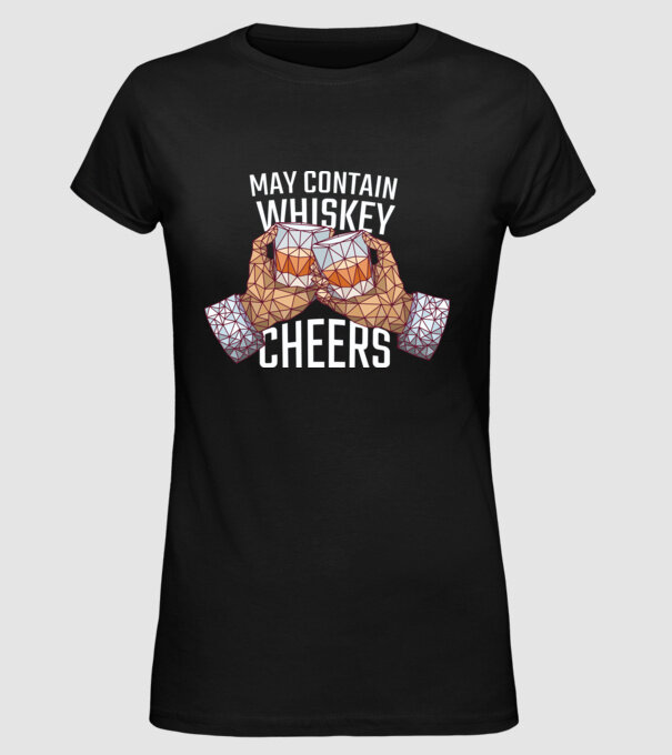 Poate conține urme de whisky model negru pe tricou