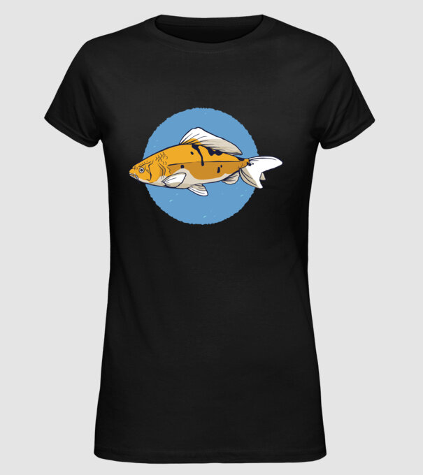 Pescuit la crap model negru pe tricou