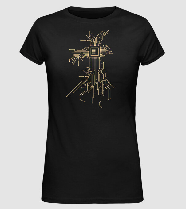 Procesor model negru pe tricou