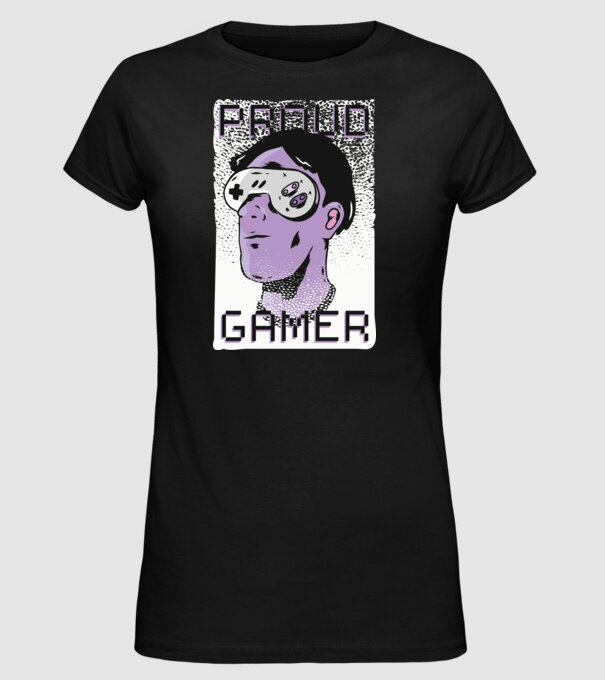 Ochelarii VR Proud Gamer model negru pe tricou
