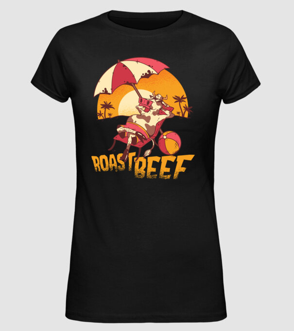 Friptură de vită - Roast Beef model negru pe tricou