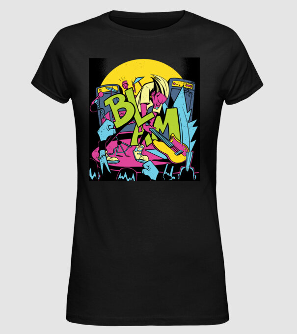 Star rock model negru pe tricou