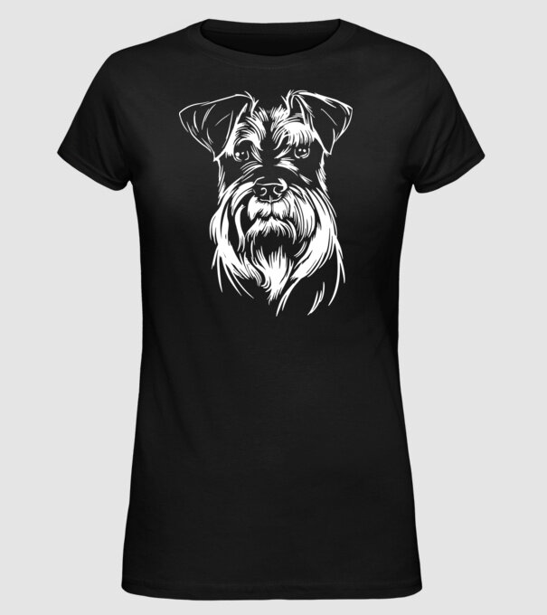 Cap Schnauzer model negru pe tricou