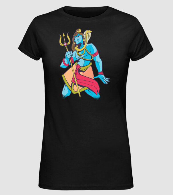 Shiva model negru pe tricou