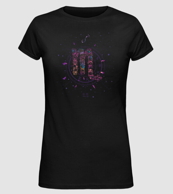 Scorpio Zodiac model negru pe tricou