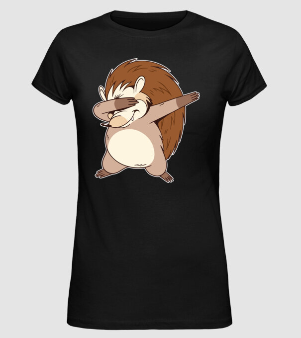 Arici DAB model negru pe tricou