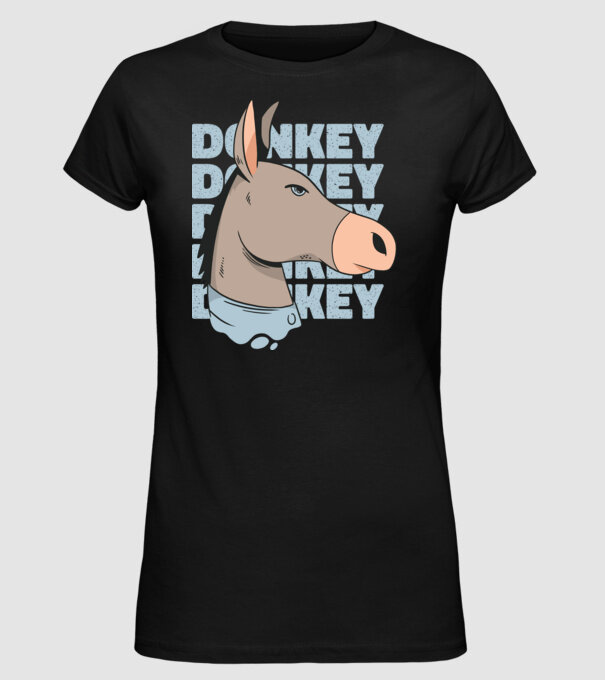 Măgar model negru pe tricou
