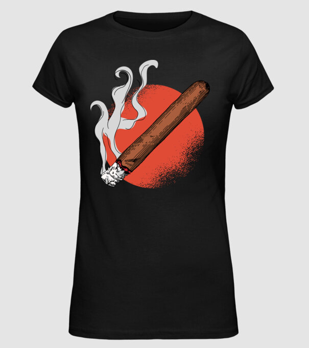 Trabuc model negru pe tricou