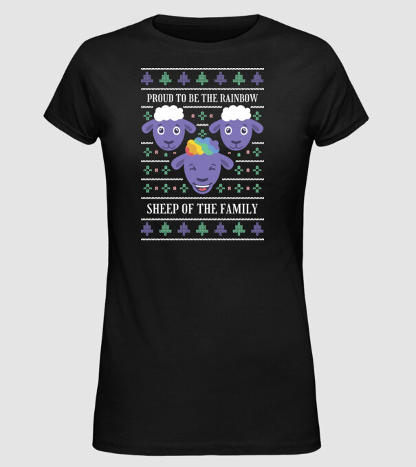Miel cu curcubeu model negru pe tricou