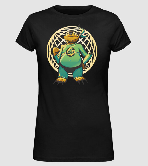 Leneș Super model negru pe tricou
