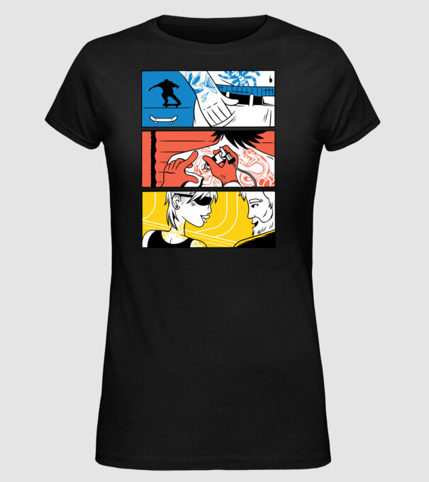Tatuaj ilustrare model negru pe tricou