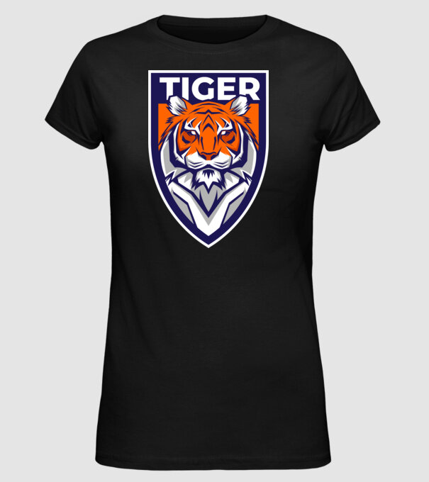 Stemă Tigru model negru pe tricou