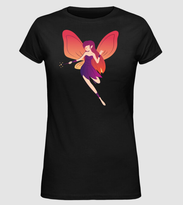 Magia zânelor model negru pe tricou