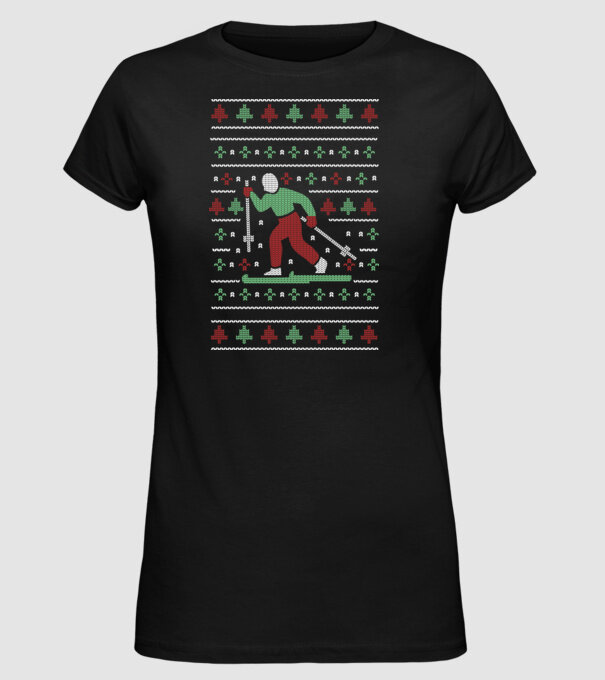 Schi fond Pulover urât model negru pe tricou