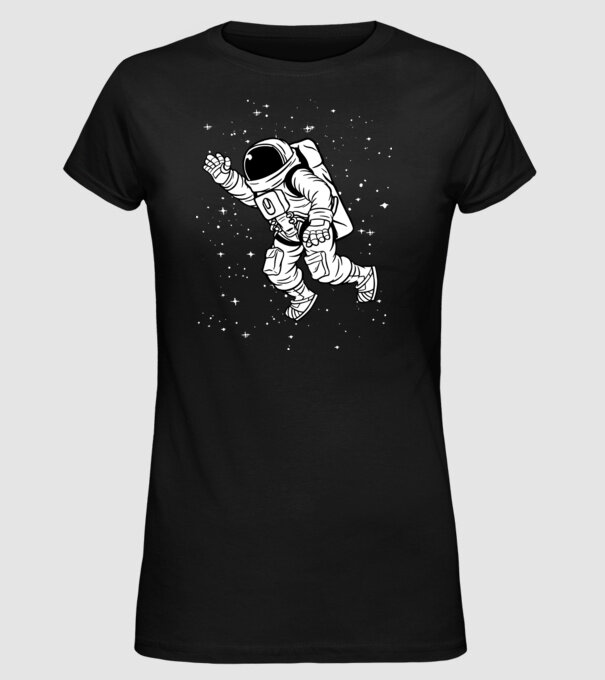 Astronaut model negru pe tricou
