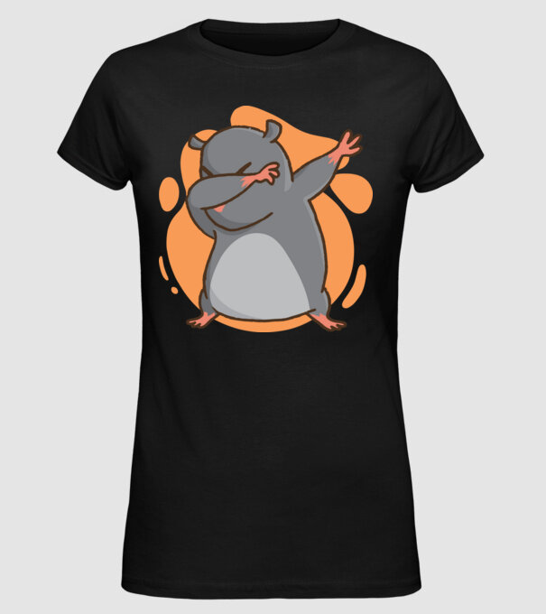 Cârtiță DAB model negru pe tricou