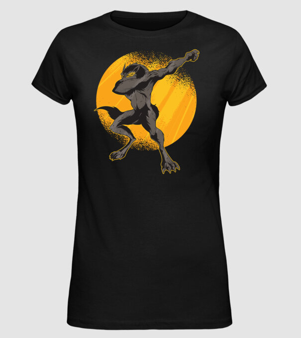 Vârcolac DAB model negru pe tricou