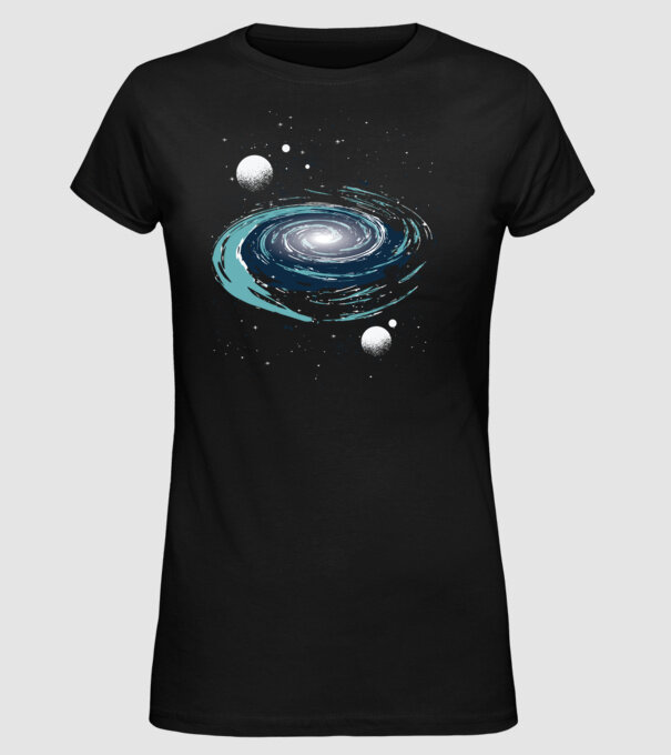 Spațiu model negru pe tricou