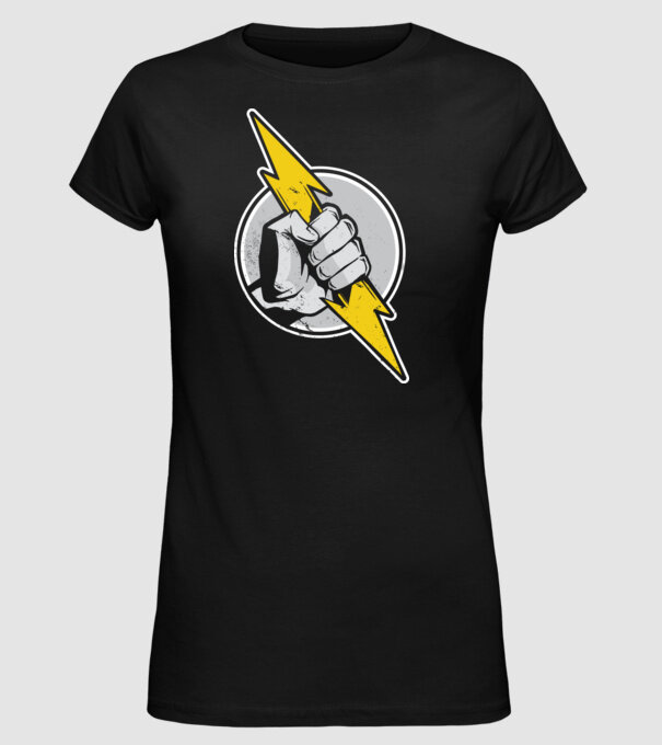 Tricou Electrician model negru pe tricou