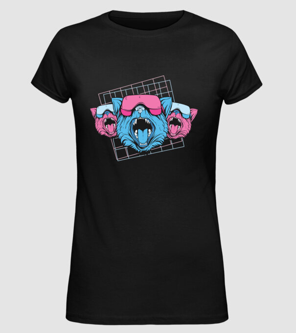 Pisicuțe VR model negru pe tricou