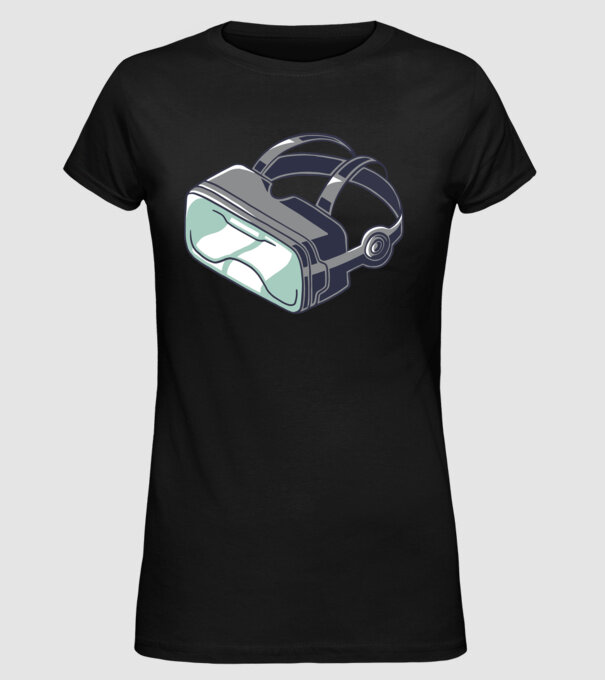 Ochelari VR model negru pe tricou