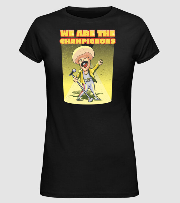 We are the Champignons Mercury model negru pe tricou