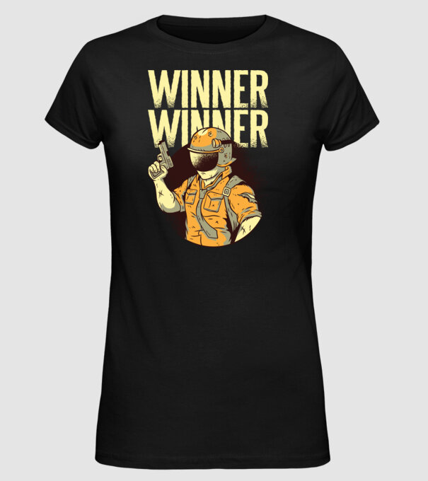 Winner Winner Chicken Dinner PUBG tricou model negru pe tricou