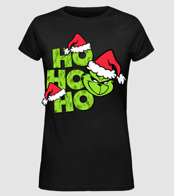 Ho Ho Ho - Grinch model negru pe tricou