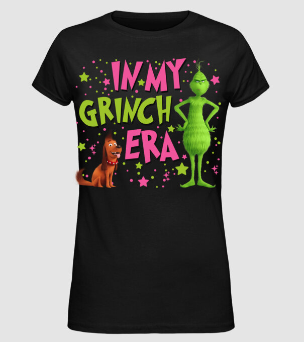 In my Grinch era model negru pe tricou