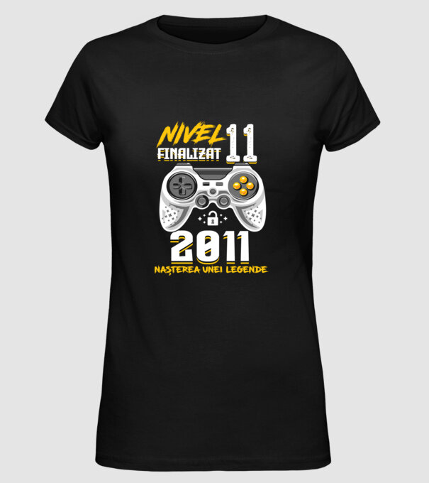 Nivel 11 finalizat. 2011 nașterea unei legende model negru pe tricou