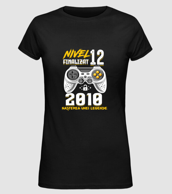 Nivel 12 finalizat. 2010 nașterea unei legende model negru pe tricou