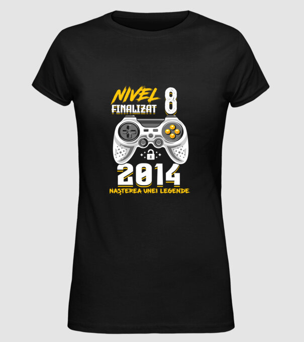 Nivel 8 finalizat. 2014 nașterea unei legende model negru pe tricou