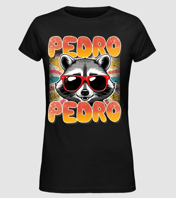 Pedro Pedro groovy retro model negru pe tricou