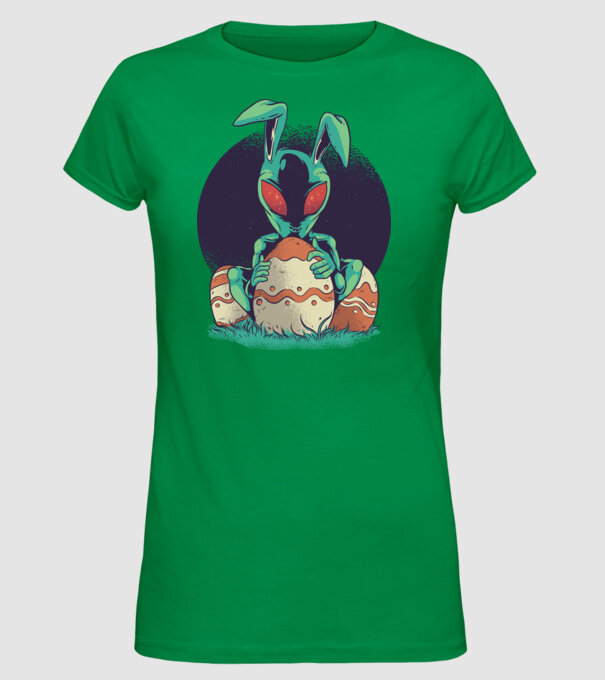 Paște Alien model verde pe tricou