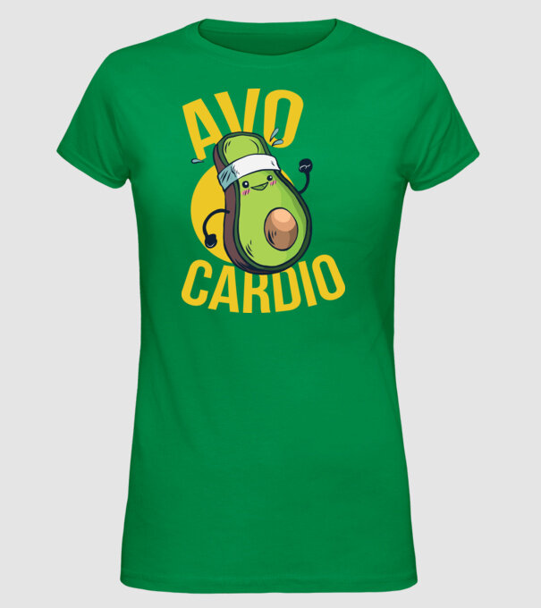 Avo Cardio Antrenament Avocado model verde pe tricou